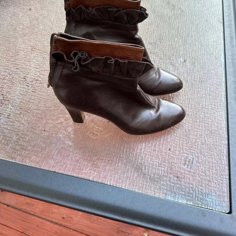 MOSCHINO CHEAP & CHIC/Vero Cuoio Ankle Boots Sz Euro 40/US 9.5, Made in Portugal